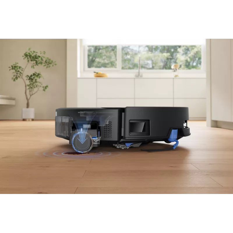 Robotu putekļsūcējs Ecovacs DEEBOT T90 PRO OMNI — bezmaisa 0,25 L putekļu tvertne, 350 min darbības laiks, Li‑Ion 4000 mAh, melns