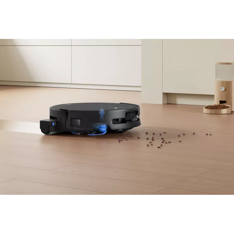 Robotu putekļsūcējs Ecovacs DEEBOT T90 PRO OMNI — bezmaisa 0,25 L putekļu tvertne, 350 min darbības laiks, Li‑Ion 4000 mAh, melns