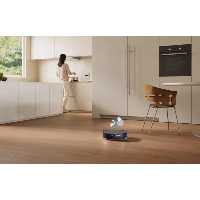 Robotu putekļsūcējs Ecovacs DEEBOT T90 PRO OMNI — bezmaisa 0,25 L putekļu tvertne, 350 min darbības laiks, Li‑Ion 4000 mAh, melns