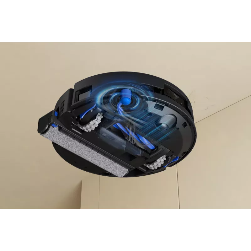 Robotu putekļsūcējs Ecovacs DEEBOT T90 PRO OMNI — bezmaisa 0,25 L putekļu tvertne, 350 min darbības laiks, Li‑Ion 4000 mAh, melns