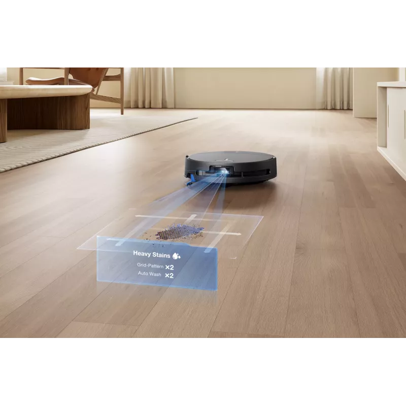 Robotu putekļsūcējs Ecovacs DEEBOT T90 PRO OMNI — bezmaisa 0,25 L putekļu tvertne, 350 min darbības laiks, Li‑Ion 4000 mAh, melns