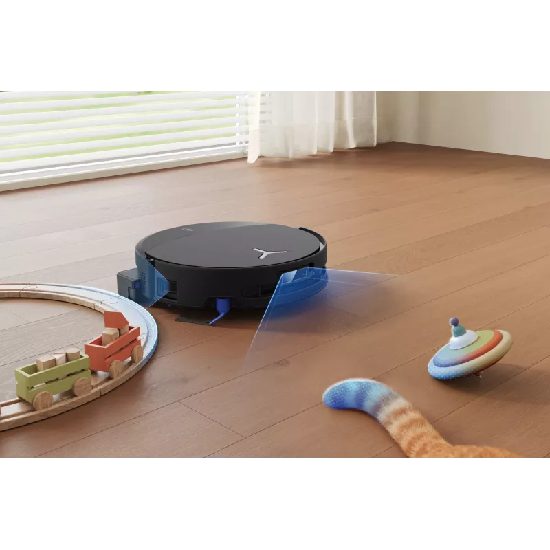 Robotu putekļsūcējs Ecovacs DEEBOT T90 PRO OMNI — bezmaisa 0,25 L putekļu tvertne, 350 min darbības laiks, Li‑Ion 4000 mAh, melns
