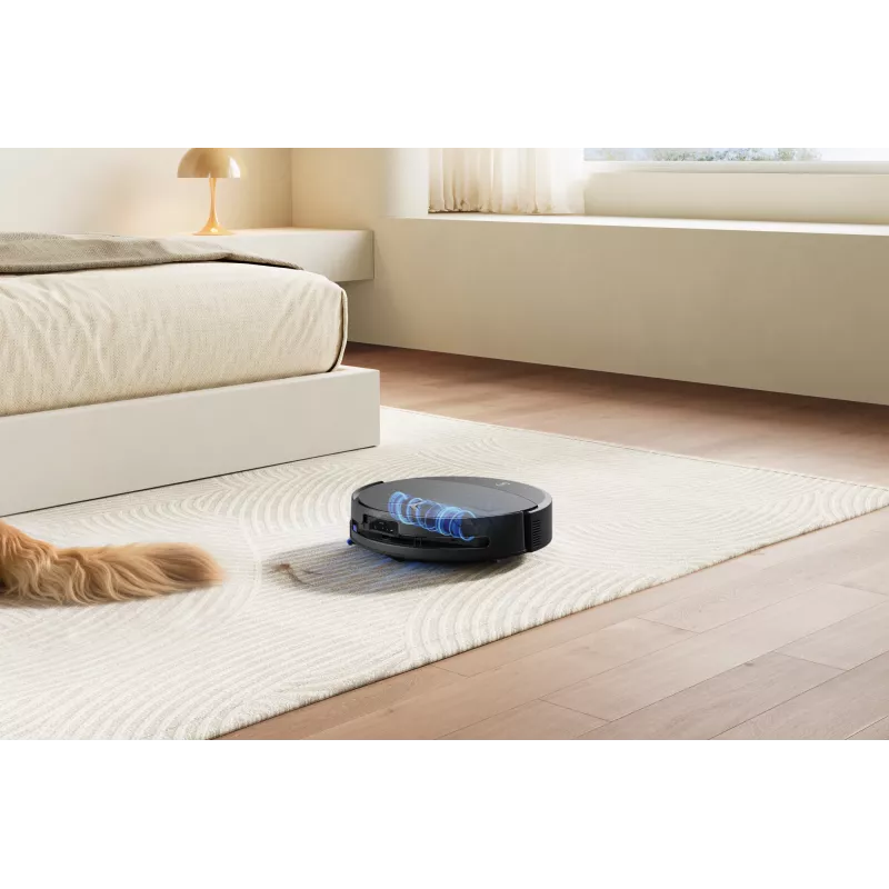 Robotu putekļsūcējs Ecovacs DEEBOT T90 PRO OMNI — bezmaisa 0,25 L putekļu tvertne, 350 min darbības laiks, Li‑Ion 4000 mAh, melns