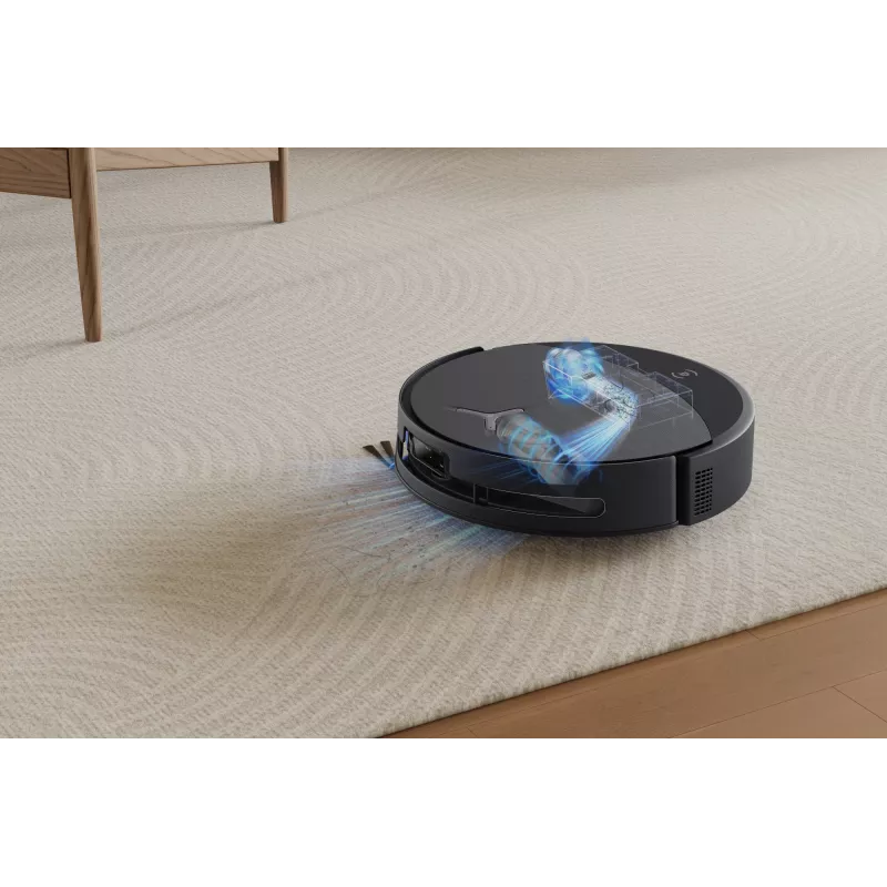 Robotu putekļsūcējs Ecovacs DEEBOT T90 PRO OMNI — bezmaisa 0,25 L putekļu tvertne, 350 min darbības laiks, Li‑Ion 4000 mAh, melns
