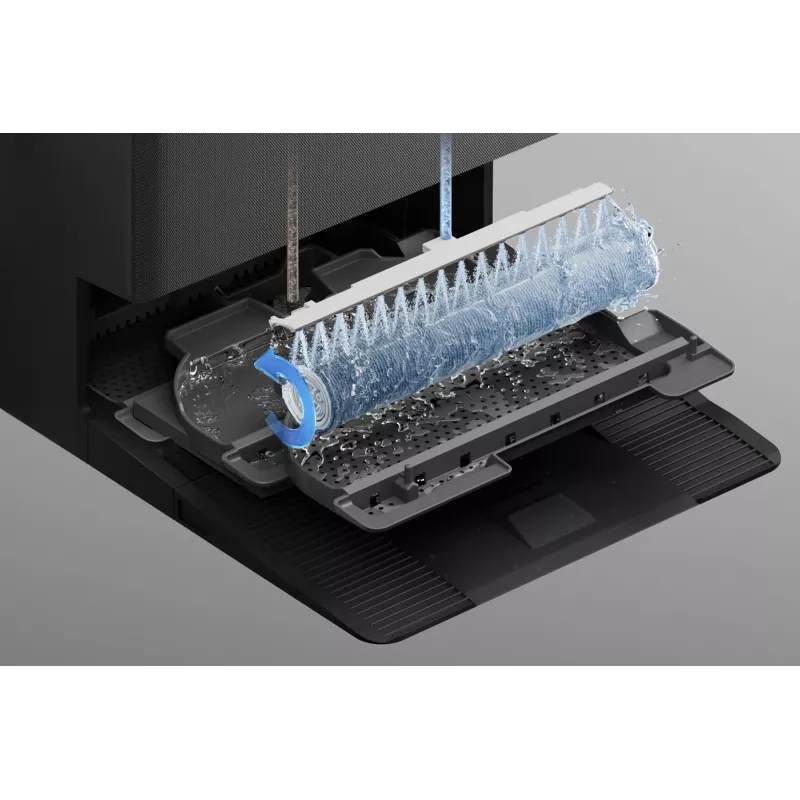 Robotu putekļsūcējs Ecovacs DEEBOT T90 PRO OMNI — bezmaisa 0,25 L putekļu tvertne, 350 min darbības laiks, Li‑Ion 4000 mAh, melns