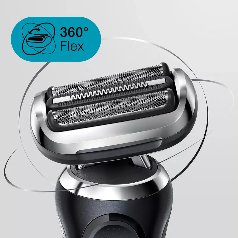 Braun Series 7 71-N7200cc folijas skuveklis ar trimmeri, melns
