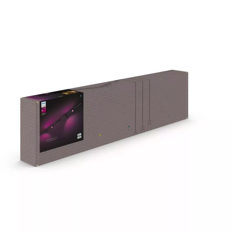Smart lighting spot Philips Hue balta and colour ambience Perifo taisns ceiling base kit 4 spots Bluetooth Melns