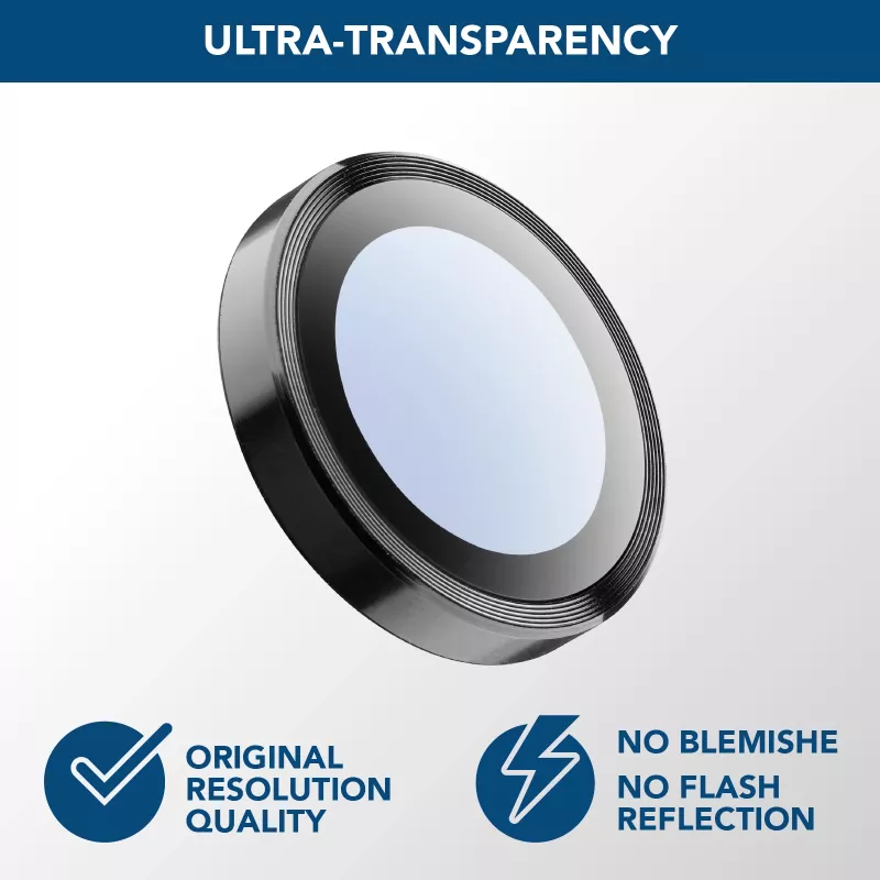 Cellularline Camera Lens Ring - iPhone 16/16 Plus Rūdītais stikls kameras aizsardzībai