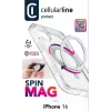 Cellularline Spin Mag - iPhone 16 vāciņš ar rotējošu gredzena turētāju, saderīgs ar MagSafe ekosistēmu