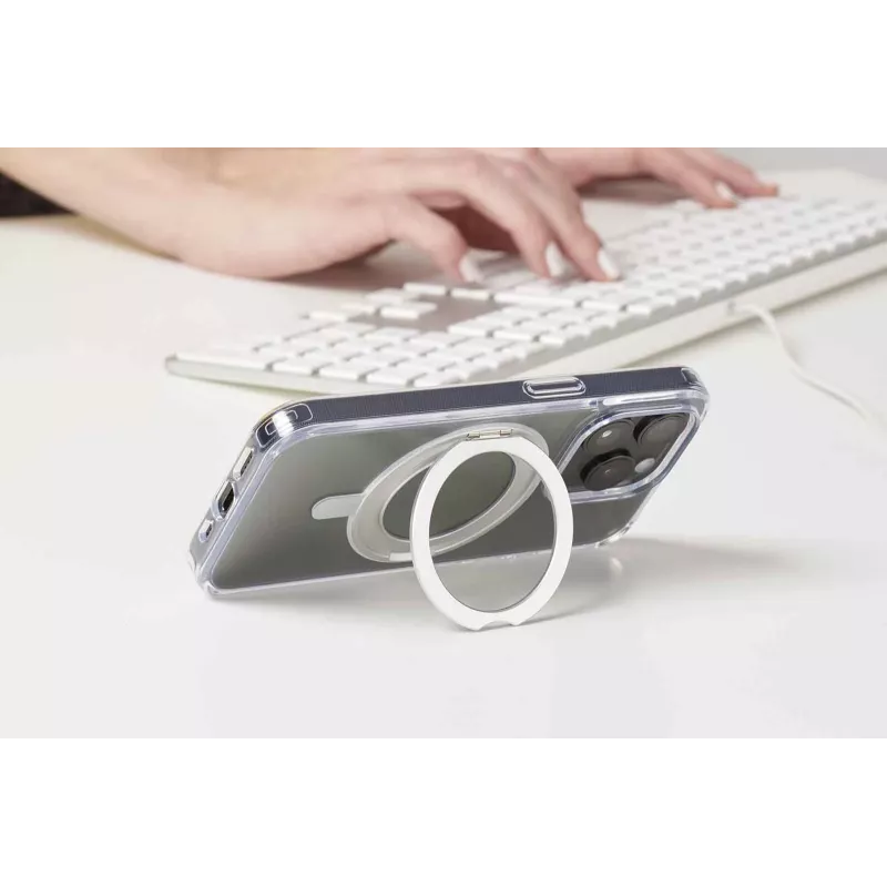 Cellularline Spin Mag - iPhone 16 vāciņš ar rotējošu gredzena turētāju, saderīgs ar MagSafe ekosistēmu