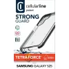 Cellularline Tetra Force Strong Guard - Galaxy S25 Ultra-aizsargājoša, triecienizturīga elastīga maciņa ar integrētu Microban® antibakteriālo tehnoloģiju