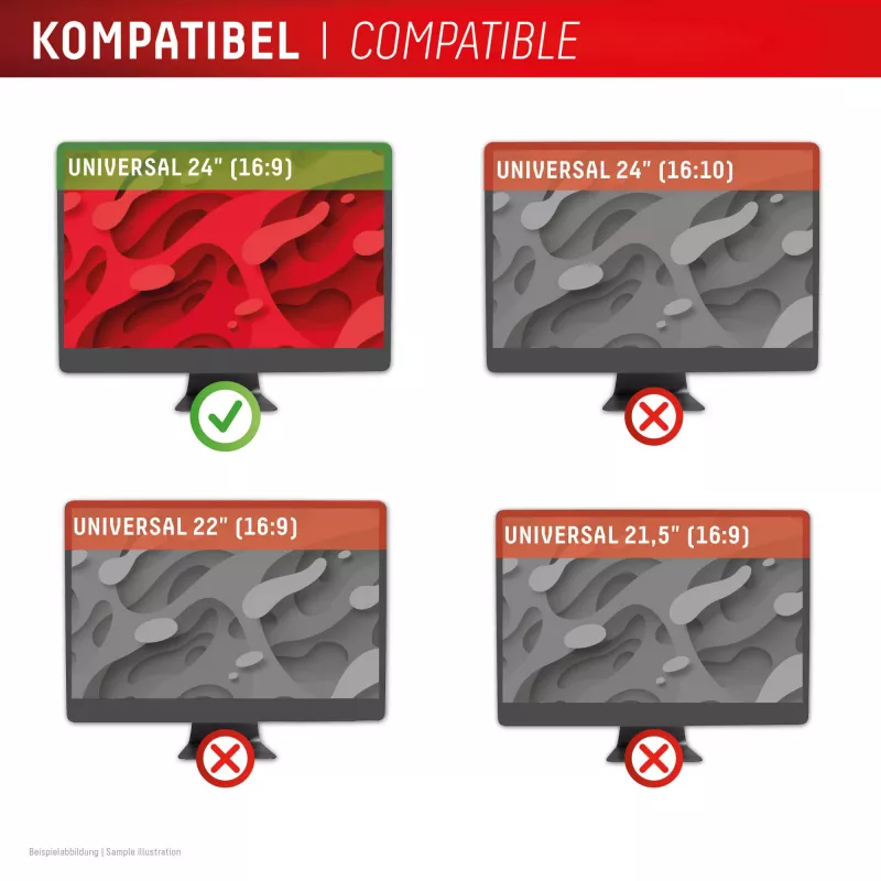 Displex PRIVACY SAFE noņemams 2 virzienu privātuma filtrs galda monitoram 24'' (16:9)