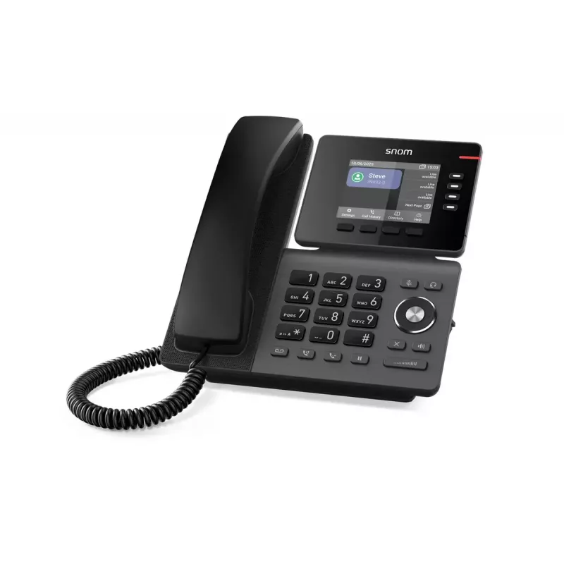 IP telefons Snom D810W — 3,36 collu IPS displejs, Gigabit Ethernet, Wi‑Fi (802.11a/b/g/n/ac), PoE, melns