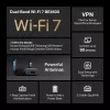 TP-Link BE3600 Wi-Fi 7 bezvadu maršrutētājs 2,5 gigabaitu Ethernet divjoslu (2,4 GHz / 5 GHz) melns