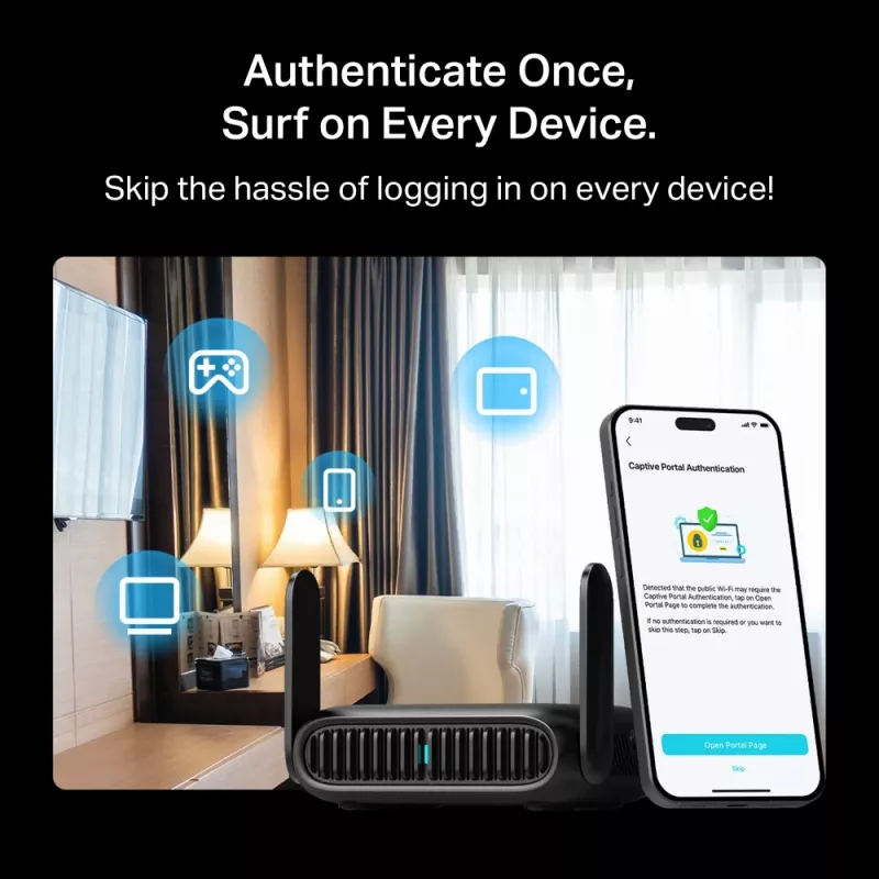 TP-Link BE3600 Wi-Fi 7 bezvadu maršrutētājs 2,5 gigabaitu Ethernet divjoslu (2,4 GHz / 5 GHz) melns