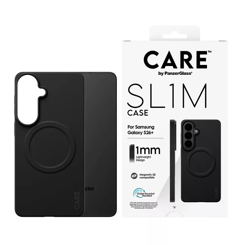 Aizsargājošs PanzerGlass CARE SL1M vāciņš Samsung Galaxy S26+, melns (CR06231)