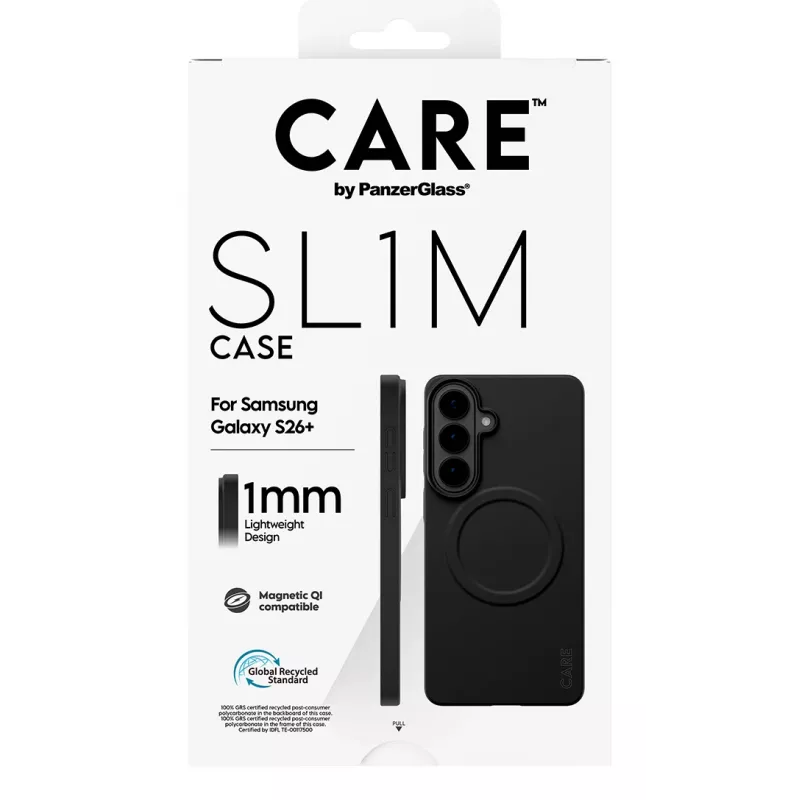 Aizsargājošs PanzerGlass CARE SL1M vāciņš Samsung Galaxy S26+, melns (CR06231)