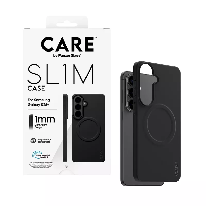Aizsargājošs PanzerGlass CARE SL1M vāciņš Samsung Galaxy S26+, melns (CR06231)