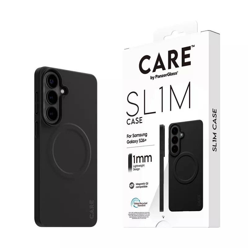 Aizsargājošs PanzerGlass CARE SL1M vāciņš Samsung Galaxy S26+, melns (CR06231)