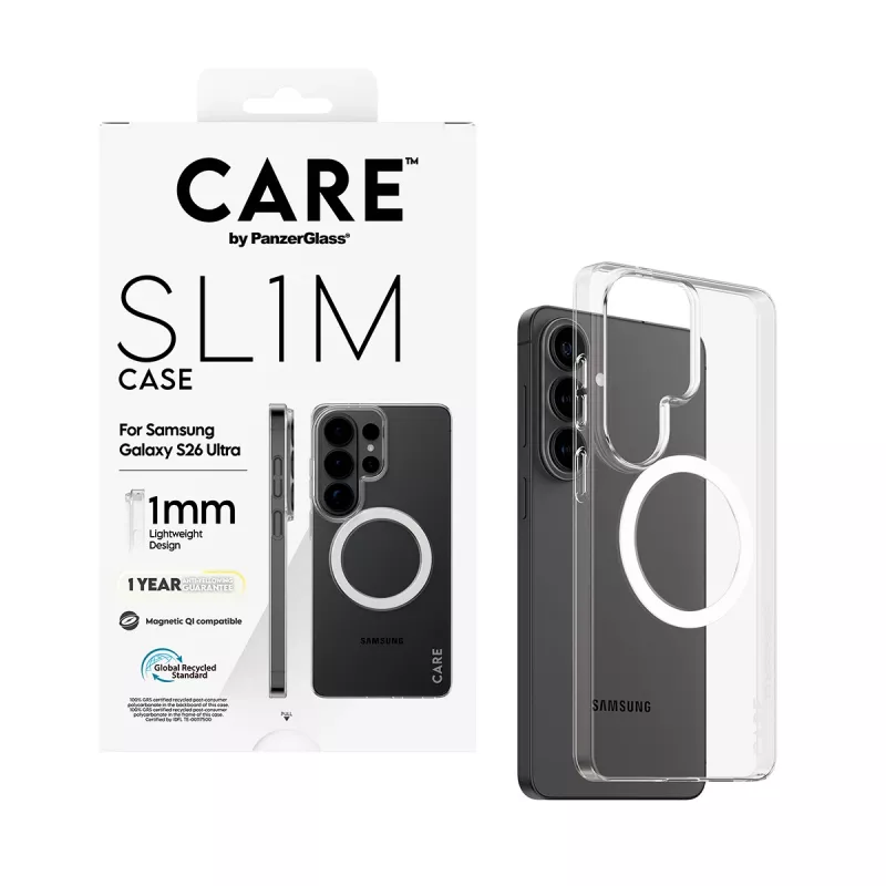 Phone case PanzerGlass CARE™ SL1M Transparent with Qi Samsung Galaxy S26 Ultra (6.9 inch)