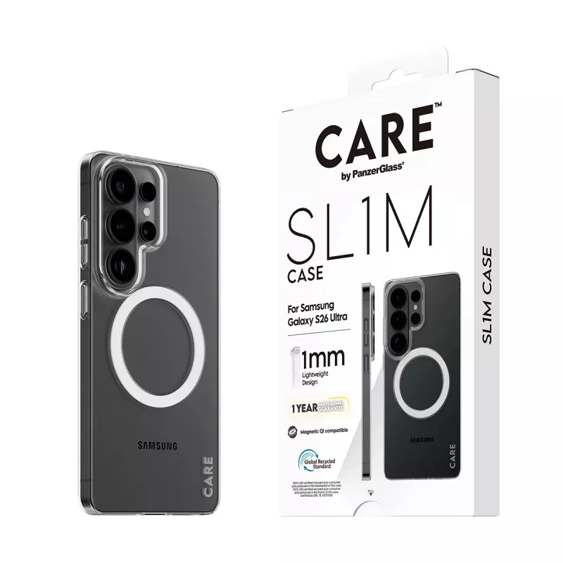 Phone case PanzerGlass CARE™ SL1M Transparent with Qi Samsung Galaxy S26 Ultra (6.9 inch)