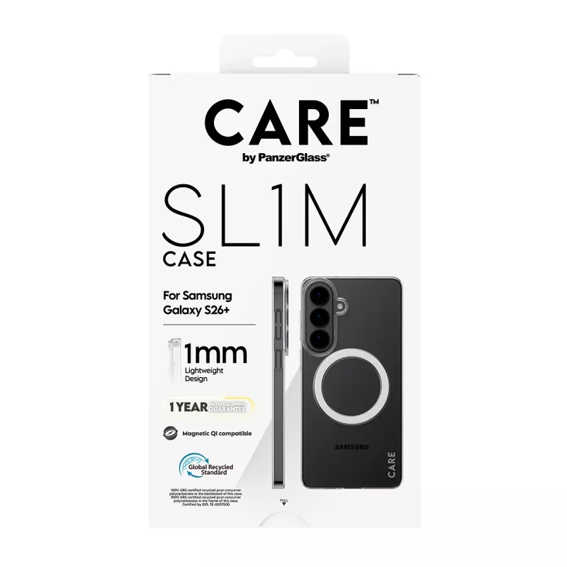 PanzerGlass CARE™ SL1M caurspīdīgs aizsargvāciņš ar Qi Samsung Galaxy S26+ (6.7 collas)