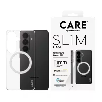 PanzerGlass CARE™ SL1M caurspīdīgs aizsargapvalks ar Qi Samsung Galaxy S26, piemērots līdz 16 cm (6,3 collu) ekrānam