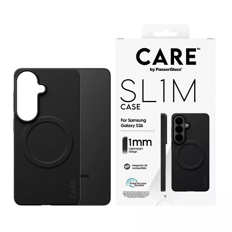 Aizsargapvalks PanzerGlass CARE SL1M Samsung Galaxy S26, melns