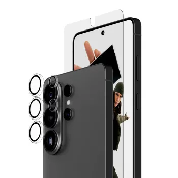 Ekrāna aizsargu komplekts PanzerGlass Hoops 2-in-1 Samsung Galaxy S26 Ultra — rūdīts stikls + PET, caurspīdīgs, īpaši plats piegulums