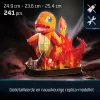 4D Build, Pokémon Charmander 3D modeļa komplekts, Pokémon figūra, Kanto pirmā partnera kolekcija, galda dekors, 241 gabali, vecumam no 12 gadiem un vairāk