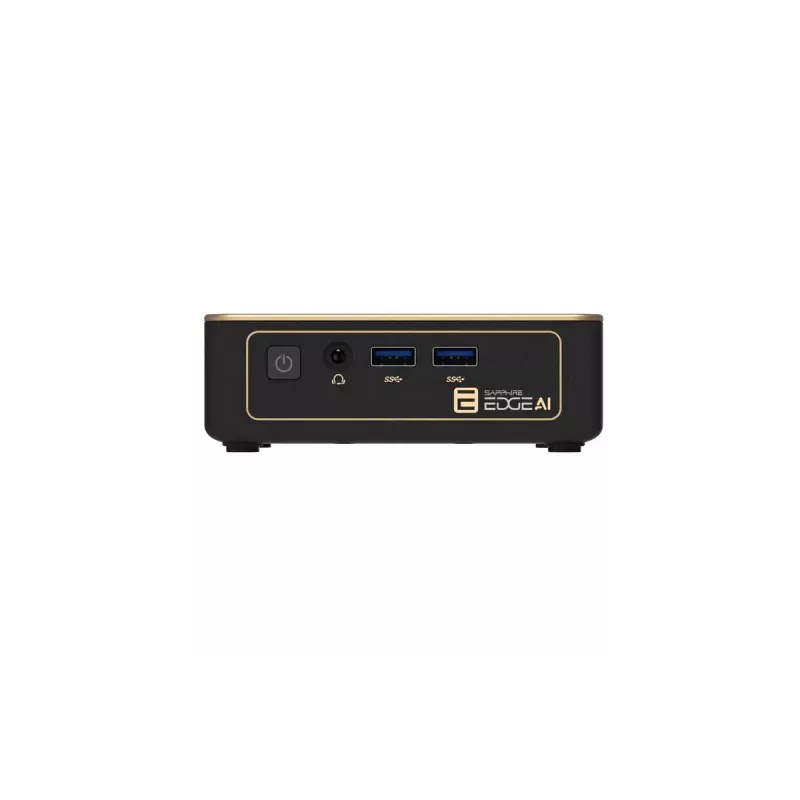 Mini PC barebone Sapphire EDGE AI 340 ar DDR5 atmiņas atbalstu un HDMI izeju