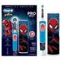 Oral-B Vitality Pro Kids Spiderman bērnu rotējoši-oscilējoša zobu birste zila, sarkana