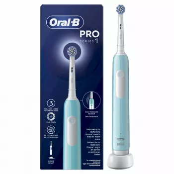 Oral-B Pro 1 Sensitive Clean pieaugušo rotējoši oscilējoša zobu birste zilā krāsā