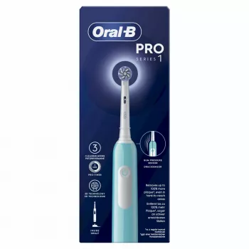 Oral-B Pro 1 Sensitive Clean pieaugušo rotējoši oscilējoša zobu birste zilā krāsā