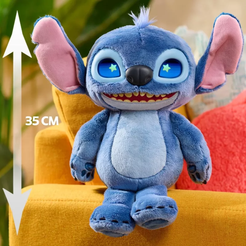 Just Play Disney Stitch - Many Moods Stitch, raksturs, 3 gadi, interaktīvs, skaņas, AA