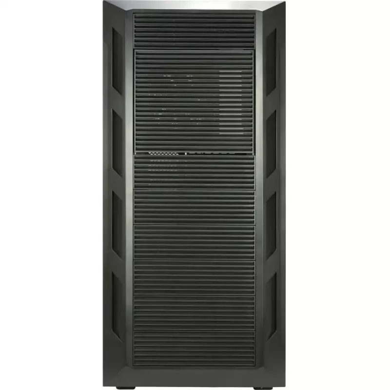 Datora korpuss INTER-TECH 88887382 Micro Tower melns — Micro Tower, atbalsta ATX/EATX/SSI EEB/Micro ATX/Mini-ITX, 7×3,5 collu nodalījumi, 2×2,5 collu nodalījumi, 10×5,25 collu nodalījumi, 2×USB 3.2 Gen1