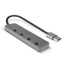 Lindy 4 portu USB 3.0 centrmezgls ar ieslēgšanas/izslēgšanas slēdžiem