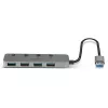 Lindy 4 portu USB 3.0 centrmezgls ar ieslēgšanas/izslēgšanas slēdžiem