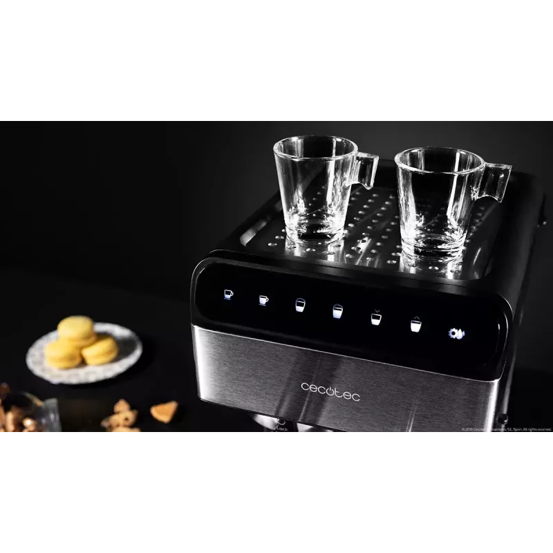 Espresso automāts CECOTEC Power Instant-ccino 20 Touch — pilnībā automātisks, 1,4 L ūdens tvertne, 2 krūzītēm, 1350 W