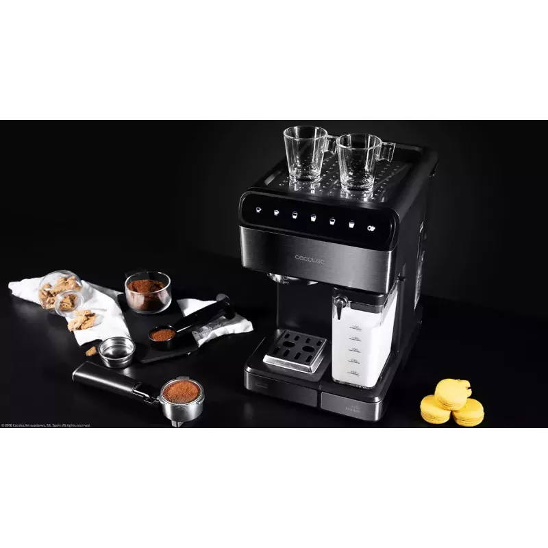 Espresso automāts CECOTEC Power Instant-ccino 20 Touch — pilnībā automātisks, 1,4 L ūdens tvertne, 2 krūzītēm, 1350 W