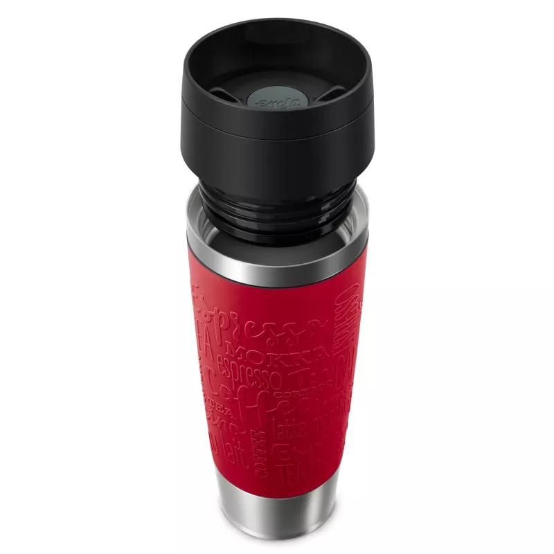 EMSA Travel Mug Classic N2022200 termokrūze 500 ml Melna, Sarkana, Nerūsējošais tērauds Nerūsējošais tērauds