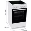 Gorenje GEC5A21WG Brīvi stāvoša plīts Elektriskā Keramiskā plīts virsma Balta
