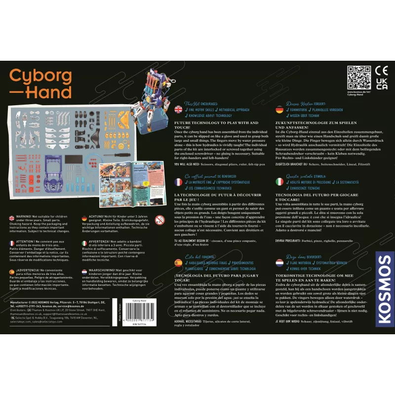 Kosmos Cyborg-Hand, Inženierijas komplekts, Inženierija, 10 gadi, Melns