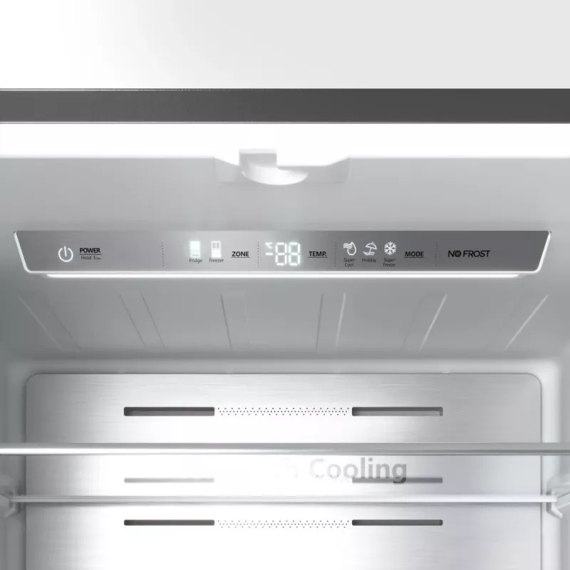 Hisense RF632N4WIE blakus ledusskapis Brīvstāvošs 485 L Pelēks, Nerūsējošais tērauds