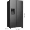 Hisense RS5P535NTFE blakus ledusskapis Brīvstāvošs 566 L Melns