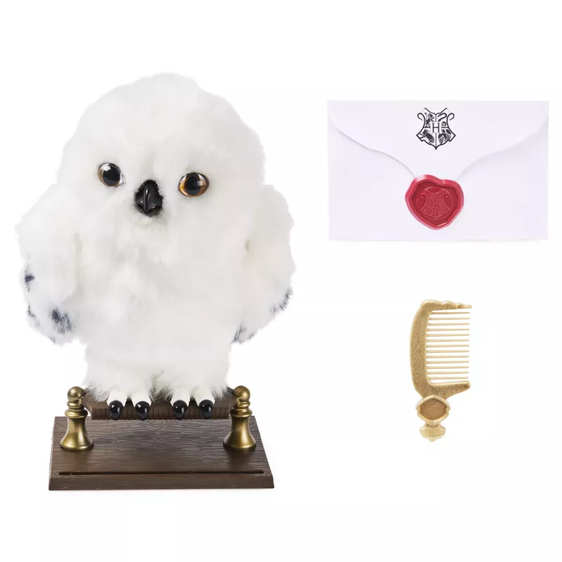 Wizarding World Harry Potter, Enchanting Hedwig interaktīvā pūce ar vairāk nekā 15 skaņām un kustībām un Cūkkārpas aploksne, bērnu rotaļlietas vecumam no 5 gadiem