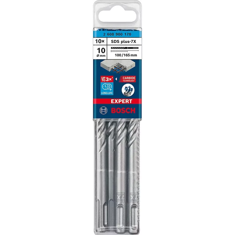 Bosch Expert SDS-plus-7X āmura urbis 5 mm x 165 mm, 10 gab. (2608900158)