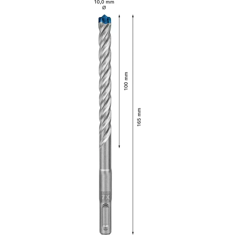 Bosch Expert SDS-plus-7X āmura urbis 5 mm x 165 mm, 10 gab. (2608900158)
