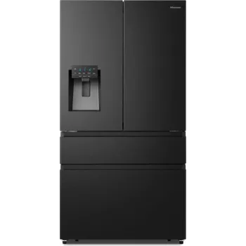 Hisense RF728N4SBFE side-by-side ledusskapis Brīvi stāvošs 560 L Melns