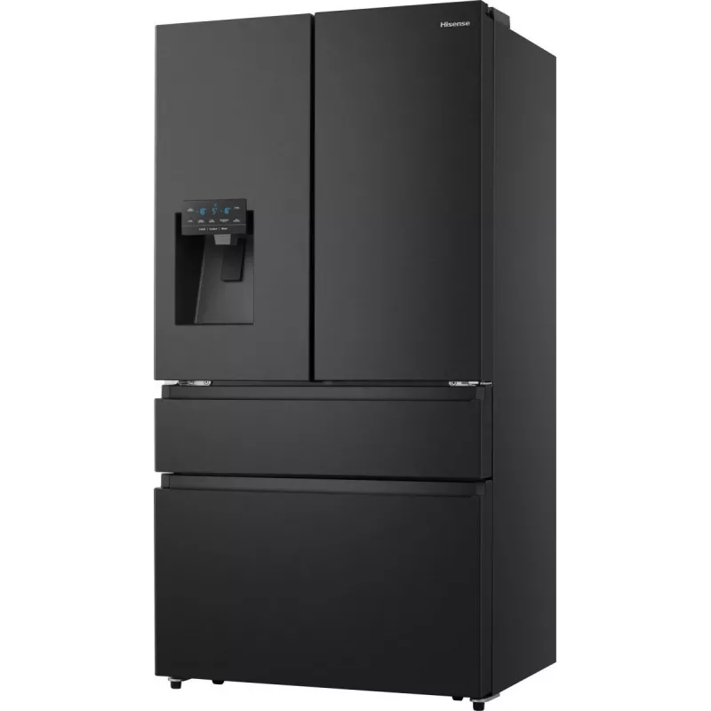 Hisense RF728N4SBFE side-by-side ledusskapis Brīvi stāvošs 560 L Melns